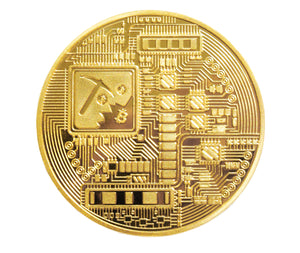 24 Ayar Altın Kaplama Bitcoin Hatıra Parası